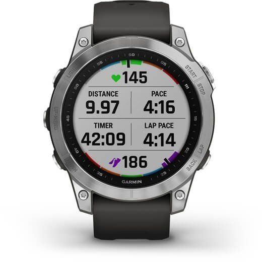 Смарт-годинник Garmin Fenix ​​7 Silver with Graphite Band 894030 фото