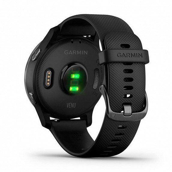 Смарт-годинник Garmin Venu Slate Stainless Steel Bezel with Black Case and Silicone Band 587114 фото