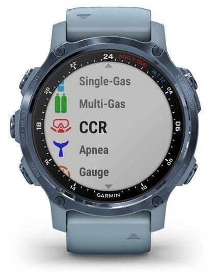 Смарт-часы Garmin Descent Mk2S Mineral Blue with Sea Foam Silicone Band 832543 фото