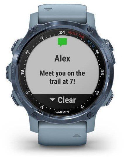Смарт-часы Garmin Descent Mk2S Mineral Blue with Sea Foam Silicone Band 832543 фото