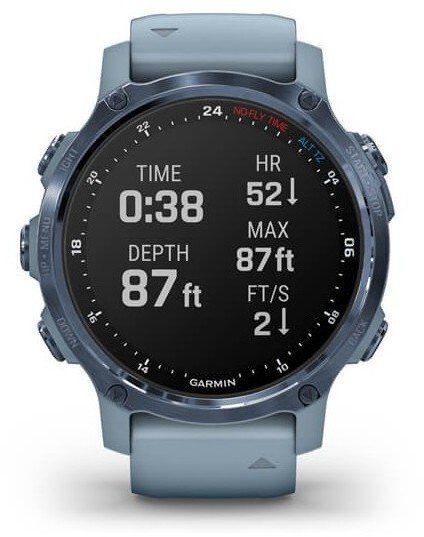 Смарт-часы Garmin Descent Mk2S Mineral Blue with Sea Foam Silicone Band 832543 фото
