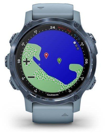 Смарт-часы Garmin Descent Mk2S Mineral Blue with Sea Foam Silicone Band 832543 фото