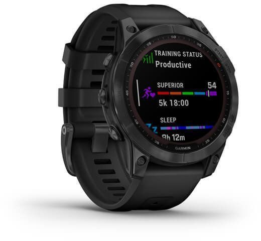 Смарт-часы Garmin Fenix 7 Solar Slate grey with black band 894085 фото