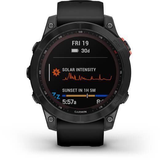 Смарт-часы Garmin Fenix 7 Solar Slate grey with black band 894085 фото