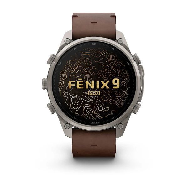 Смарт-часы Garmin Fenix 9 Pro 47mm LTE Titanium with Walnut Leather Band (010-04336-40/41) 1482139 фото