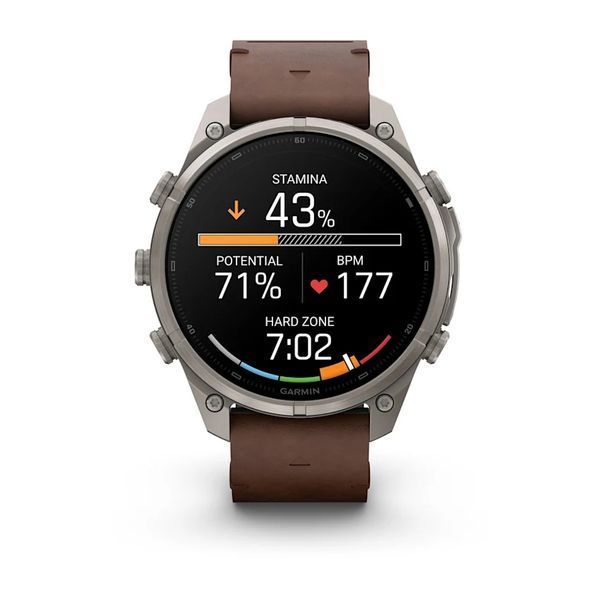Смарт-часы Garmin Fenix 9 Pro 47mm LTE Titanium with Walnut Leather Band (010-04336-40/41) 1482139 фото