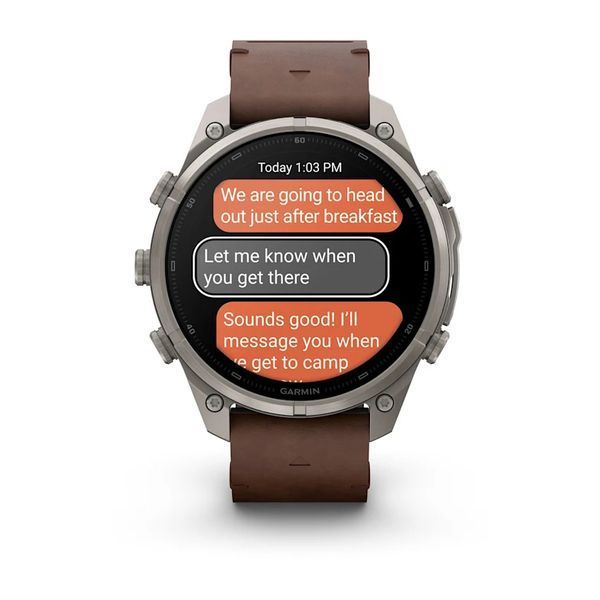 Смарт-часы Garmin Fenix 9 Pro 47mm LTE Titanium with Walnut Leather Band (010-04336-40/41) 1482139 фото