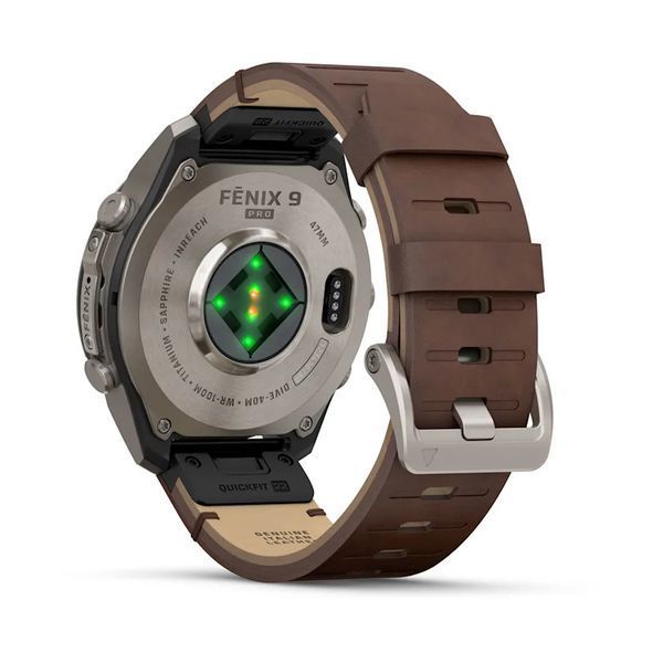 Смарт-часы Garmin Fenix 9 Pro 47mm LTE Titanium with Walnut Leather Band (010-04336-40/41) 1482139 фото
