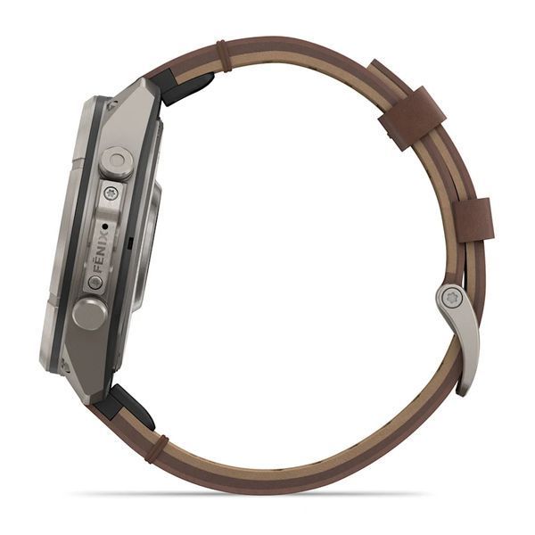 Смарт-часы Garmin Fenix 9 Pro 47mm LTE Titanium with Walnut Leather Band (010-04336-40/41) 1482139 фото
