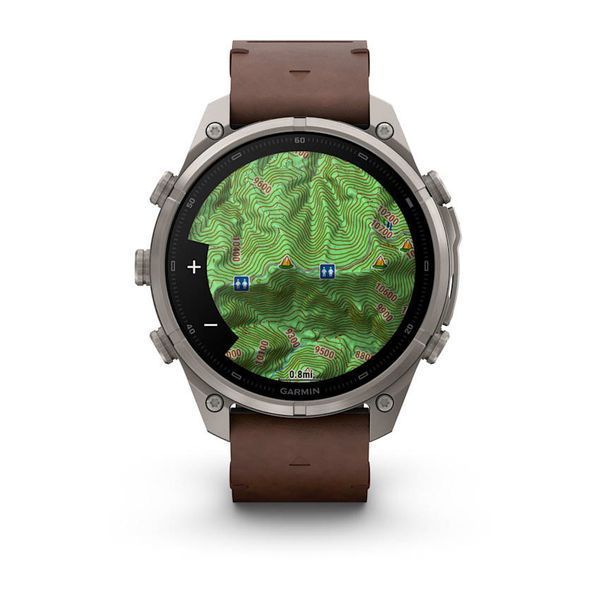 Смарт-часы Garmin Fenix 9 Pro 47mm LTE Titanium with Walnut Leather Band (010-04336-40/41) 1482139 фото