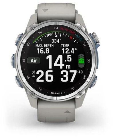 Смарт-часы Garmin Descent Mk3 43mm Stainless Steel with Fog Grey Silicone Band 1244076 фото