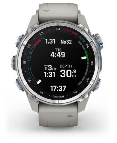 Смарт-часы Garmin Descent Mk3 43mm Stainless Steel with Fog Grey Silicone Band 1244076 фото