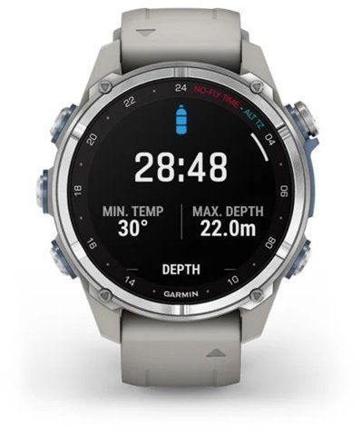 Смарт-часы Garmin Descent Mk3 43mm Stainless Steel with Fog Grey Silicone Band 1244076 фото