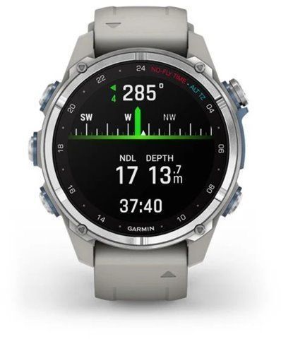 Смарт-часы Garmin Descent Mk3 43mm Stainless Steel with Fog Grey Silicone Band 1244076 фото