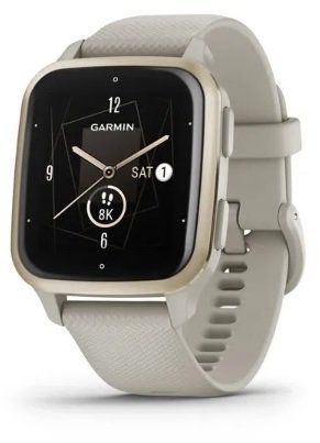 Смарт-годинник Garmin Venu SQ 2 Music Cream Gold Aluminium Bezel with French Grey Case and Silicone Band 974494 фото