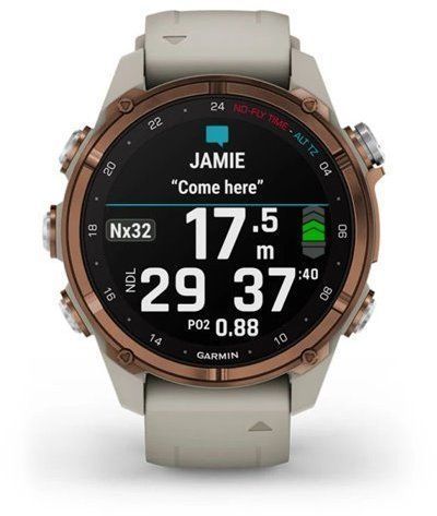 Смарт-часы Garmin Descent Mk3i 43mm Bronze PVD Titanium with French Grey Silicone Band 1244078 фото