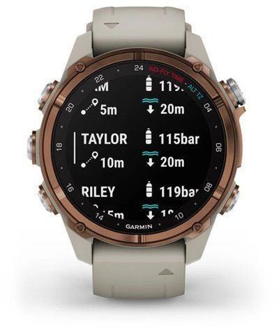 Смарт-часы Garmin Descent Mk3i 43mm Bronze PVD Titanium with French Grey Silicone Band 1244078 фото
