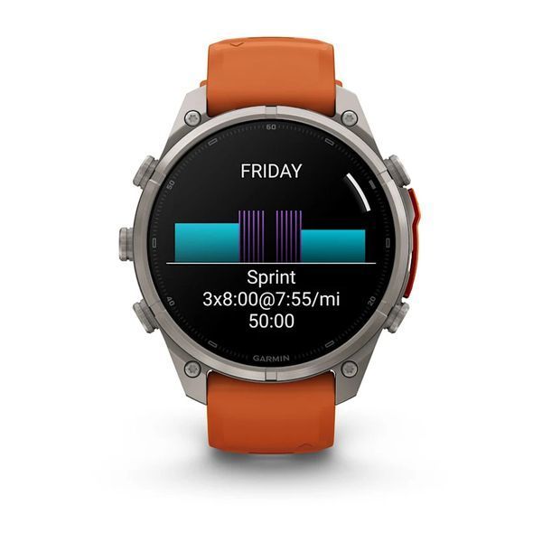 Смарт-часы Garmin Fenix 9 Pro 47mm LTE Titanium with Autumn Orange/Orange Silicone Band (010-04336-00/01) 1482141 фото