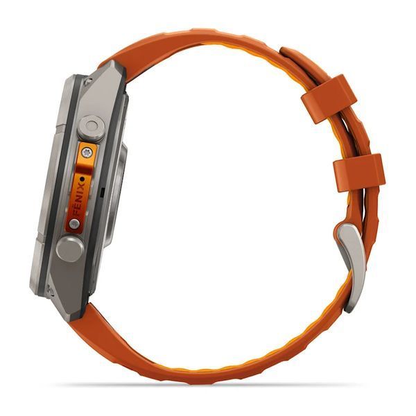 Смарт-часы Garmin Fenix 9 Pro 47mm LTE Titanium with Autumn Orange/Orange Silicone Band (010-04336-00/01) 1482141 фото