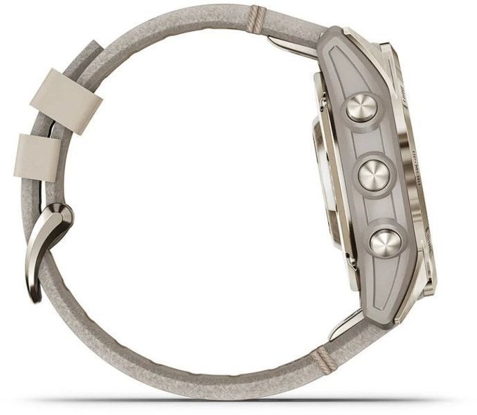 Смарт-часы Garmin Fenix 7S Pro Sapphire Solar Soft Gold with Limestone Leather Band 1118691 фото