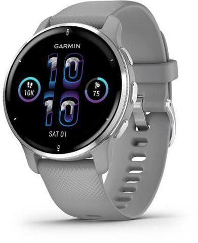 Смарт-часы Garmin Venu 2 Plus Silver Stainless Steel Bezel with Powder Gray Case and Silicone Band 887479 фото