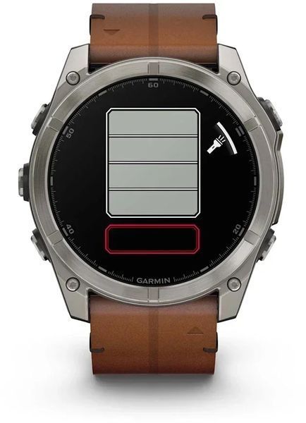 Смарт-часы Garmin Fenix 8 AMOLED 51mm Sapphire Carbon Grey DLC with Chestnut Leather Band 1346631 фото