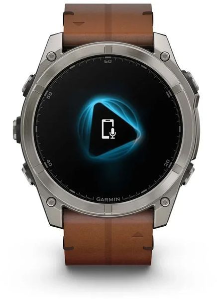 Смарт-часы Garmin Fenix 8 AMOLED 51mm Sapphire Carbon Grey DLC with Chestnut Leather Band 1346631 фото