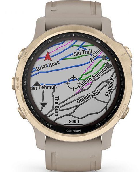 Смарт-часы Garmin Fenix 6S Pro Solar Edition Light gold with light sand band 810231 фото