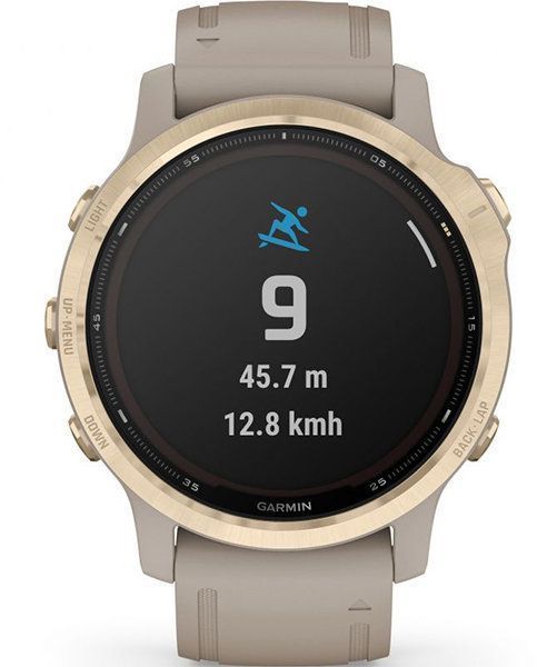 Смарт-часы Garmin Fenix 6S Pro Solar Edition Light gold with light sand band 810231 фото