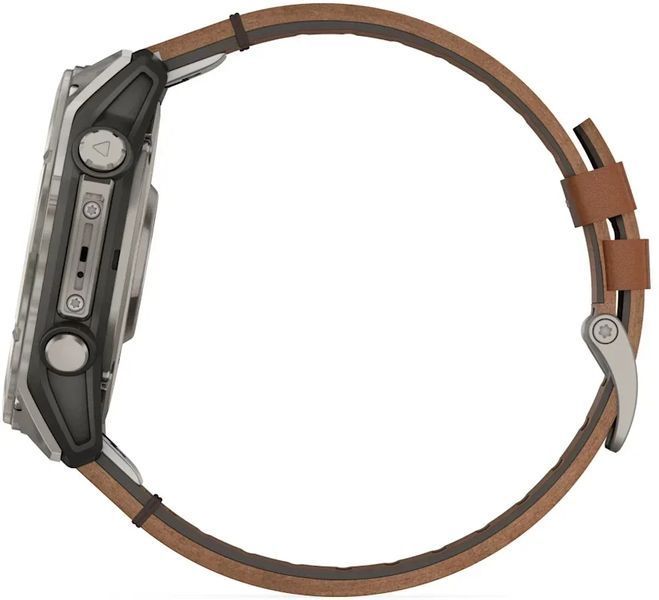 Смарт-часы Garmin Fenix 8 AMOLED 51mm Sapphire Carbon Grey DLC with Chestnut Leather Band 1346631 фото