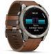 Смарт-часы Garmin Fenix 8 AMOLED 51mm Sapphire Carbon Grey DLC with Chestnut Leather Band 1346631 фото 8