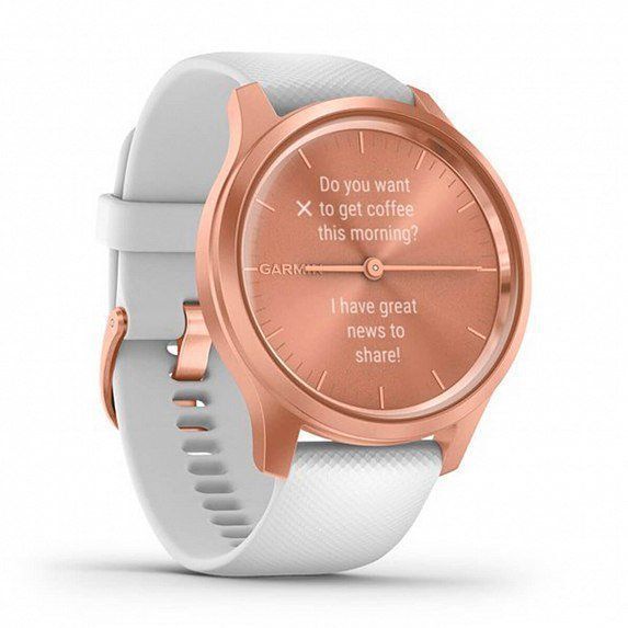 Смарт-часы Garmin Vivomove Style Rose Gold Aluminum Case with White Silicone Band 587117 фото