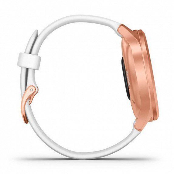 Смарт-часы Garmin Vivomove Style Rose Gold Aluminum Case with White Silicone Band 587117 фото
