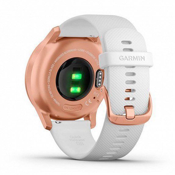 Смарт-часы Garmin Vivomove Style Rose Gold Aluminum Case with White Silicone Band 587117 фото