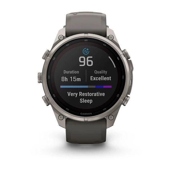 Смарт-годинник Garmin Fenix 9 Pro 47mm Solar Titanium with Pebble Gray/Gray Silicone Band (010-04338-05/06) 1482146 фото