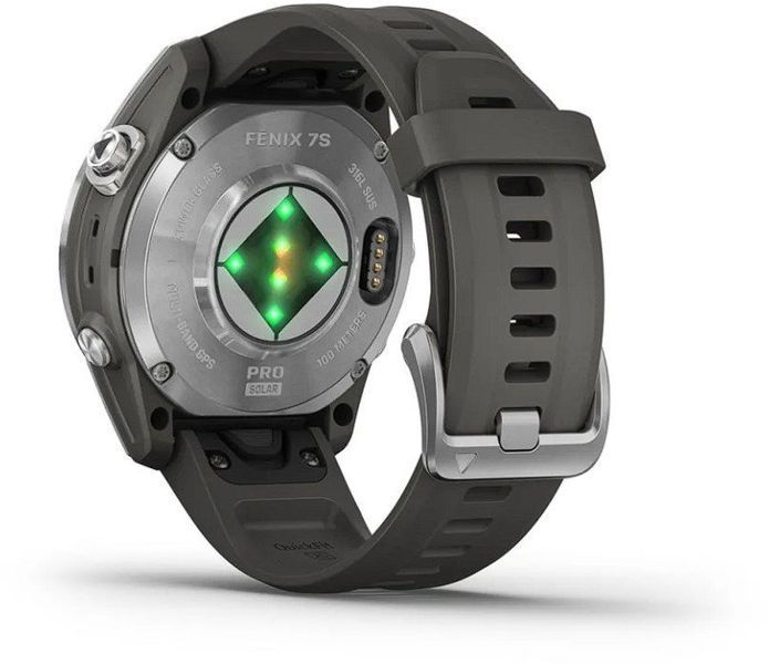 Смарт-часы Garmin Fenix 7S Pro Solar Silver with Graphite Band 1118688 фото