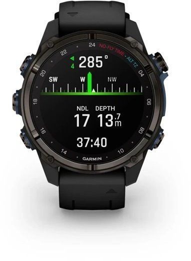 Смарт-годинник Garmin Descent Mk3i 43mm Carbon Grey DLC Titanium with Black Silicone Band 1244077 фото