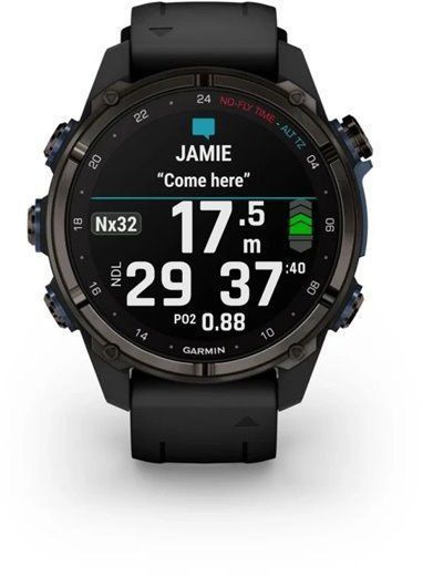 Смарт-годинник Garmin Descent Mk3i 43mm Carbon Grey DLC Titanium with Black Silicone Band 1244077 фото