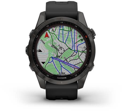 Смарт-годинник Garmin Fenix ​​7S Sapphire Solar Carbon Grey DLC Titanium with Black Band 894083 фото