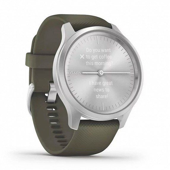 Смарт-годинник Garmin Vivomove Style Silver Aluminum Case with Moss Silicone Band 587118 фото