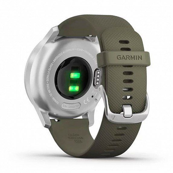 Смарт-годинник Garmin Vivomove Style Silver Aluminum Case with Moss Silicone Band 587118 фото