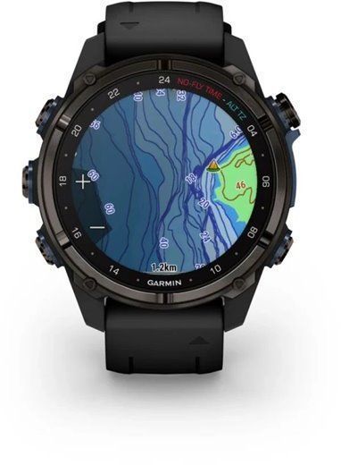 Смарт-годинник Garmin Descent Mk3i 43mm Carbon Grey DLC Titanium with Black Silicone Band and Descent T2 Transceiver 1244083 фото