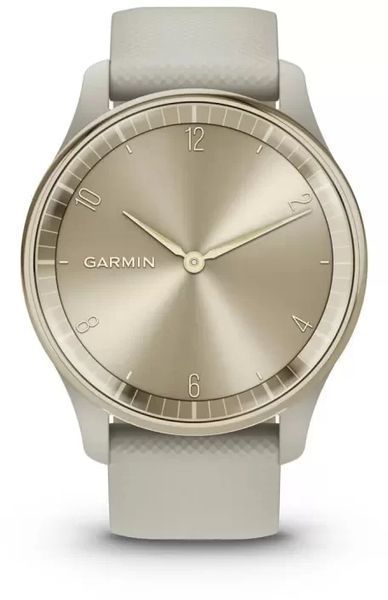 Смарт-годинник Garmin Vivomove Trend Cream Gold Stainless Steel Bezel with French Grey Case and Silicone Band 1056261 фото