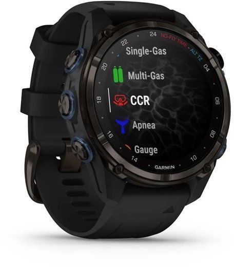 Смарт-годинник Garmin Descent Mk3i 43mm Carbon Grey DLC Titanium with Black Silicone Band and Descent T2 Transceiver 1244083 фото