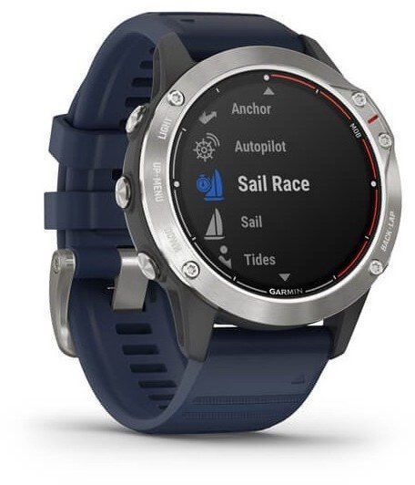 Смарт-часы Garmin quatix 6 Gray with Captain Blue Band 832573 фото