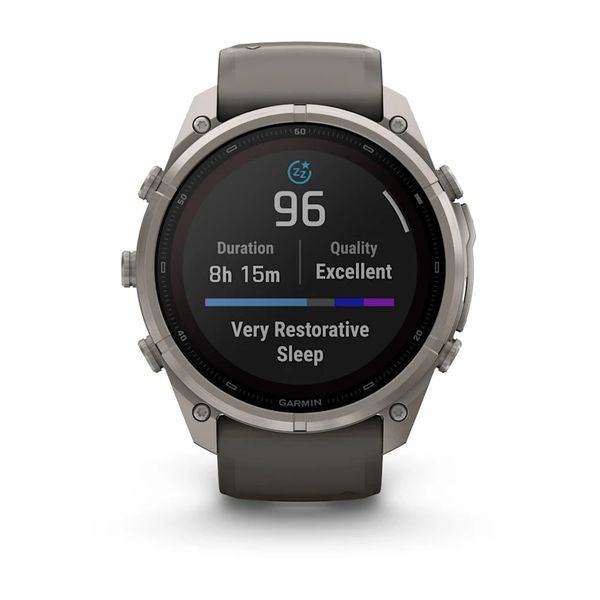 Смарт-годинник Garmin Fenix 9 Pro 51mm Solar Titanium with Pebble Gray/Gray Silicone Band (010-04339-05/06) 1482150 фото