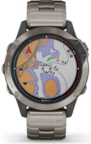 Смарт-часы Garmin Quatix 6 Titanium Grey with Titanium Band 823171 фото