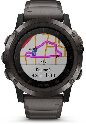 Смарт-часы Garmin Fenix 5X Plus Sapphire Carbon Gray DLC Titanium with DLC Titanium Band 882223 фото