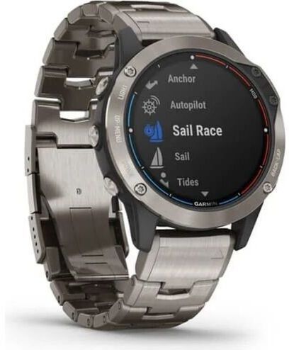Смарт-часы Garmin Quatix 6 Titanium Grey with Titanium Band 823171 фото