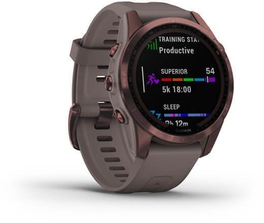 Смарт-годинник Garmin Fenix ​​7S Sapphire Solar Dark Bronze Titanium with Shale Grey Band 894152 фото